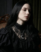Crescent Skull Pendant Necklace image 3