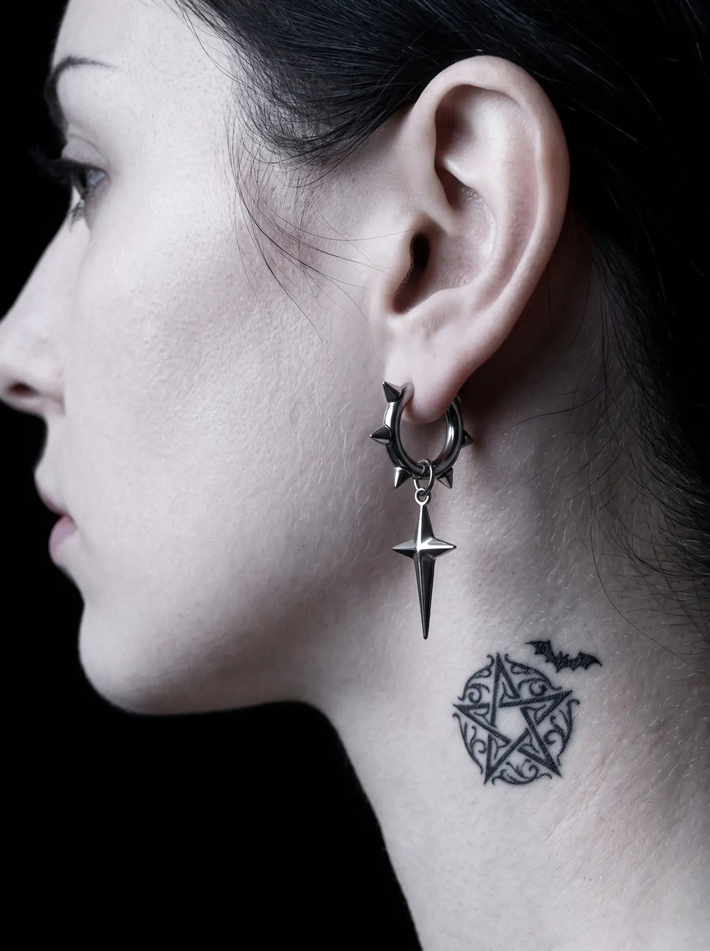 Punk Spiked Star Earrings image 1