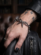 Thornbound Gothic Spiked Chain Bracelet image 6