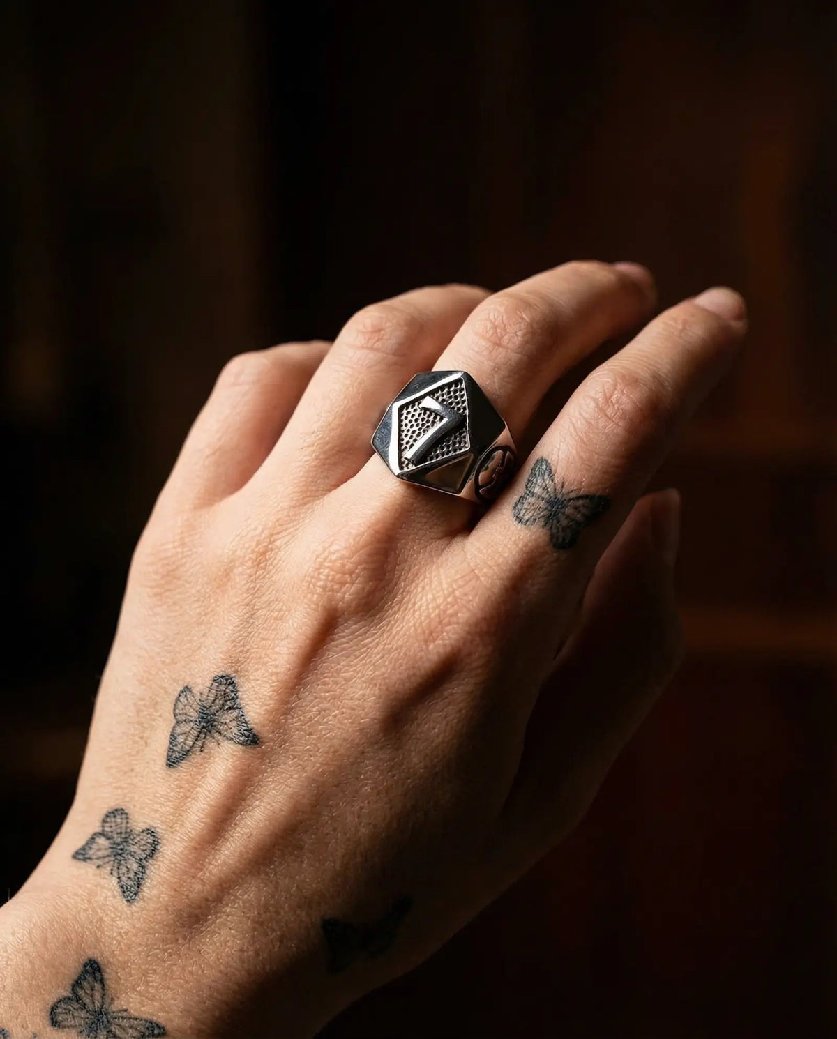 Punk Skull Lucky Number 7 Ring image 2