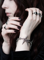 Thornbound Gothic Spiked Chain Bracelet image 4