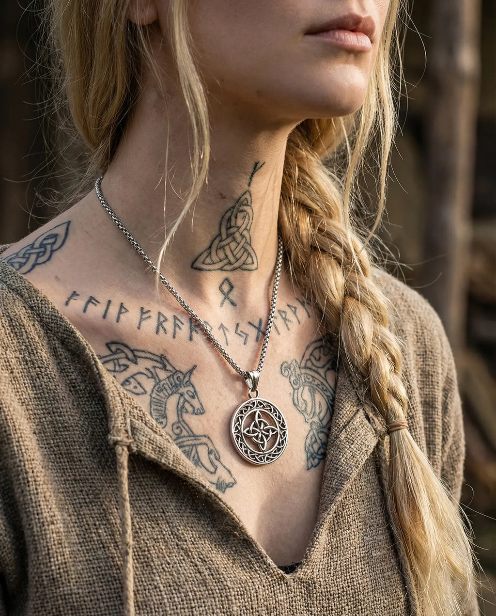 Shield Knot Pendant Necklace image 1