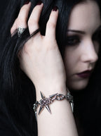 Thornbound Gothic Spiked Chain Bracelet image 2