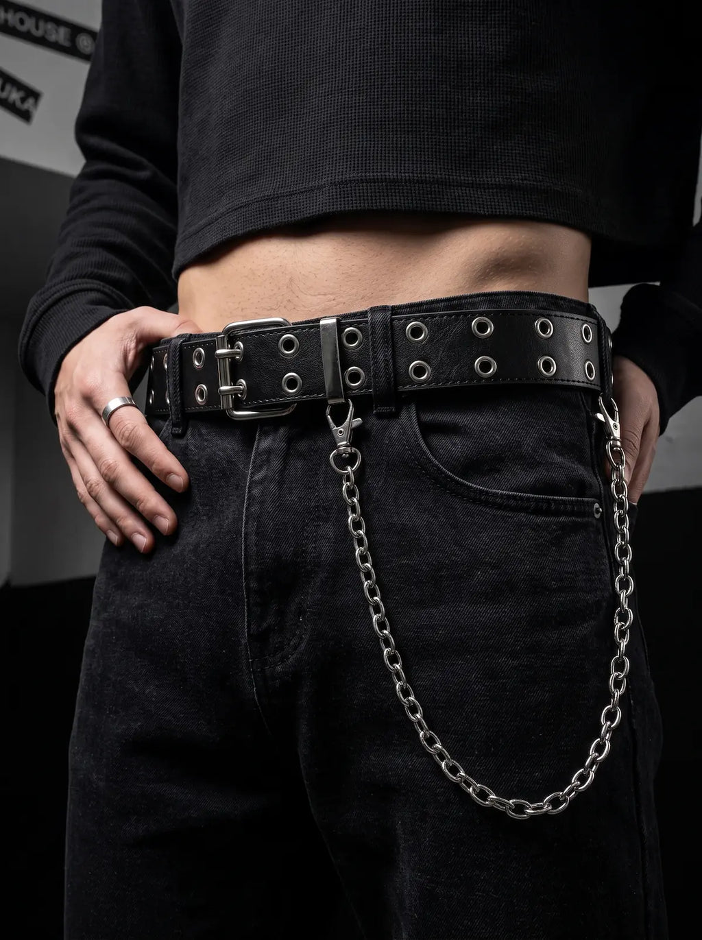 Ironbound Double Grommet Punk Belt image 2