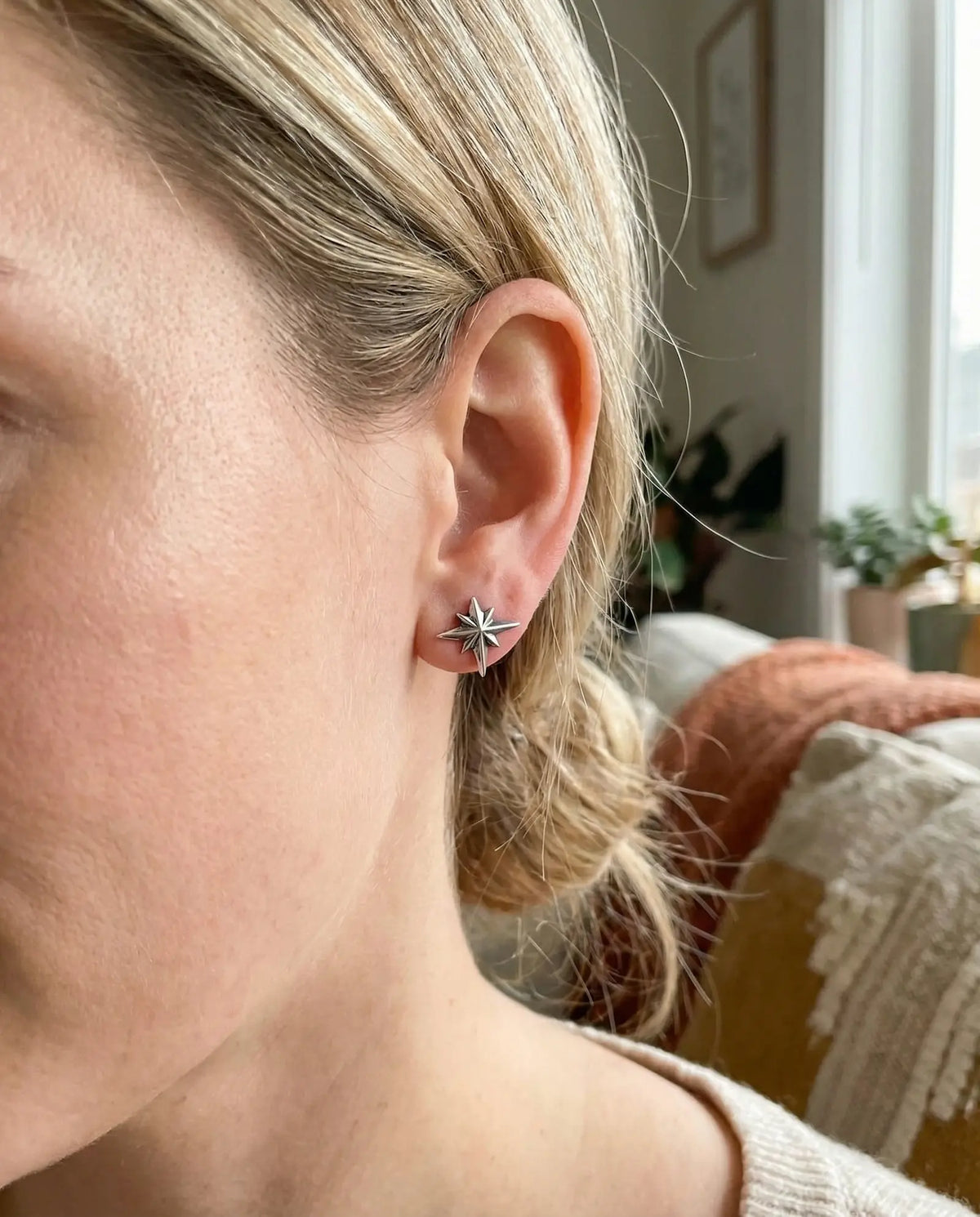 Punk Octagonal Star Earrings image 2