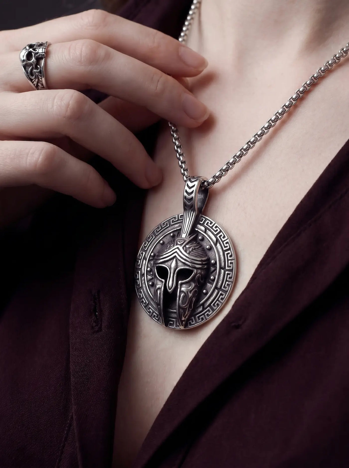 Spartan Shield Necklace image 3