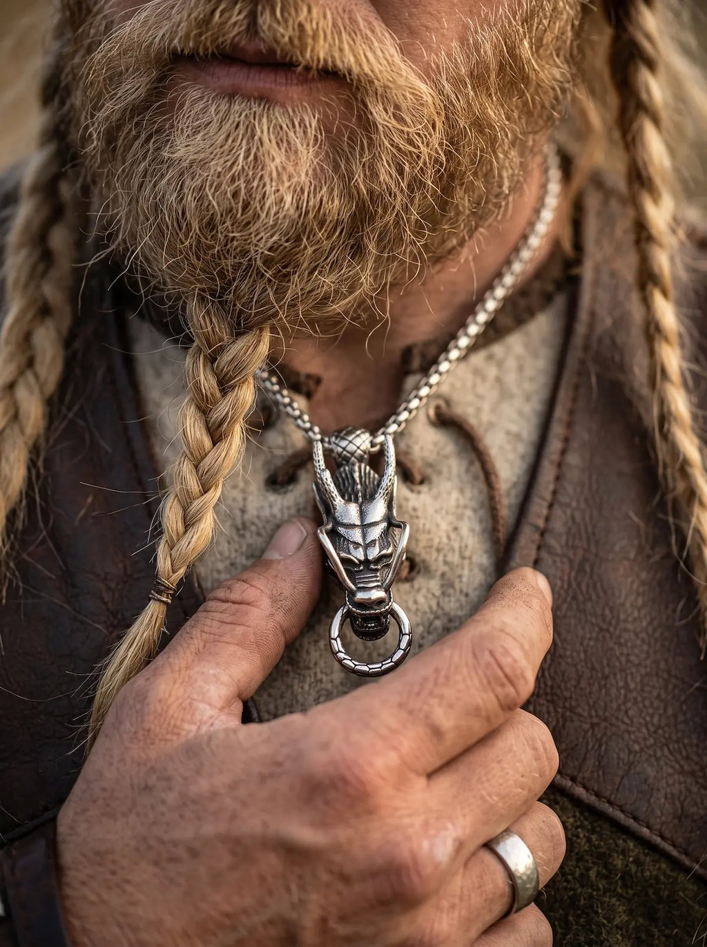 Oathkeeper Dragon Head Pendant Necklace image 3