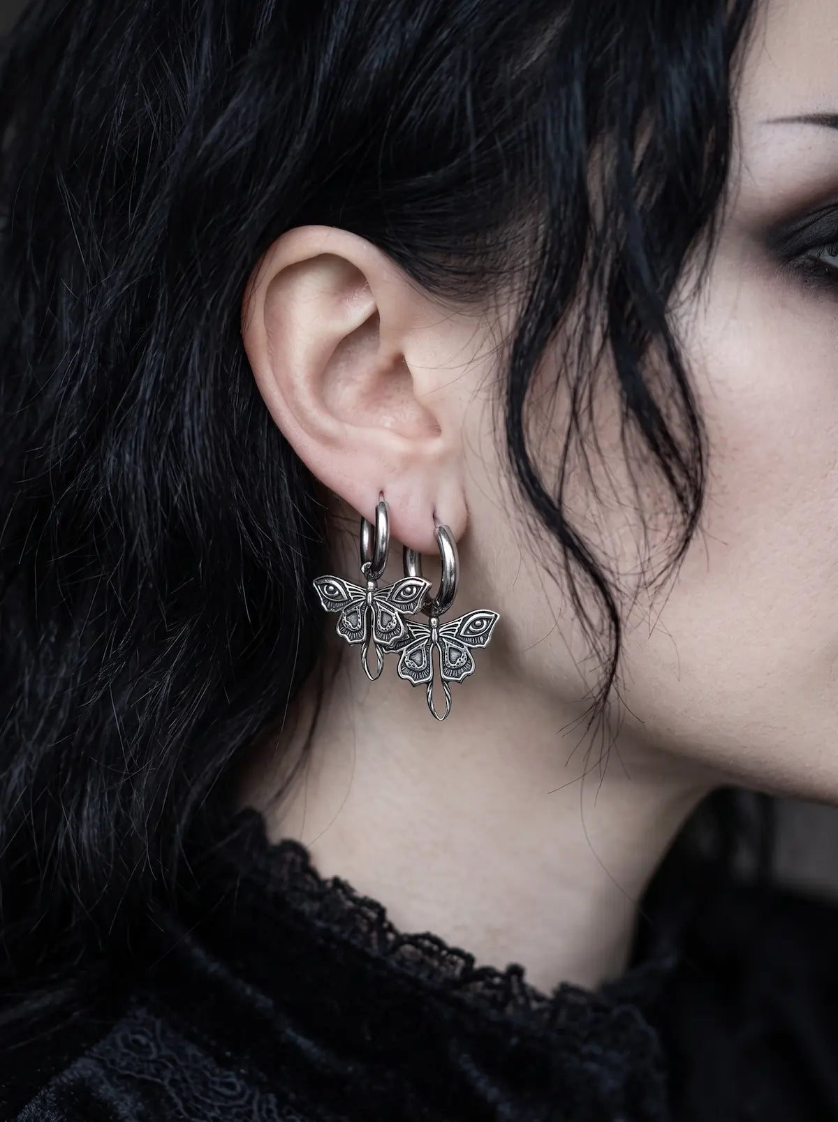 Oracle Wing Gothic Butterfly Earrings image 4