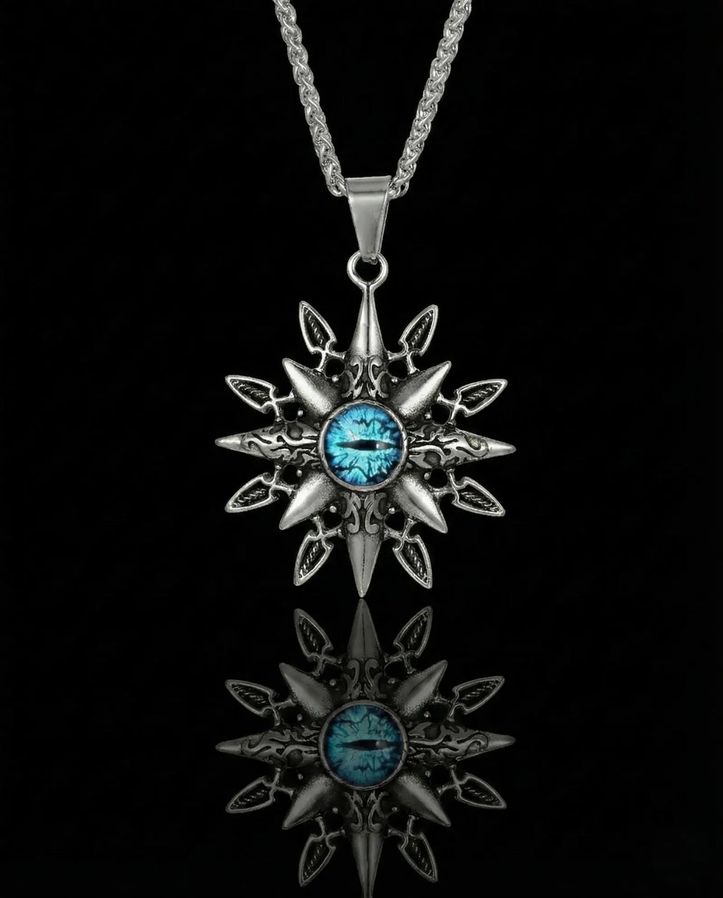Eight-pointed Star Devil Eye Pendant Necklace image 0