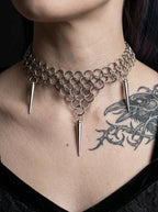 Punk Rivet Chainmail Choker image 3