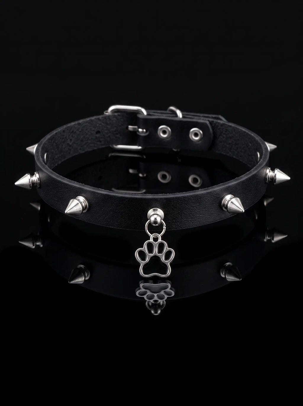 Punk Spiked Paw Choker image 0