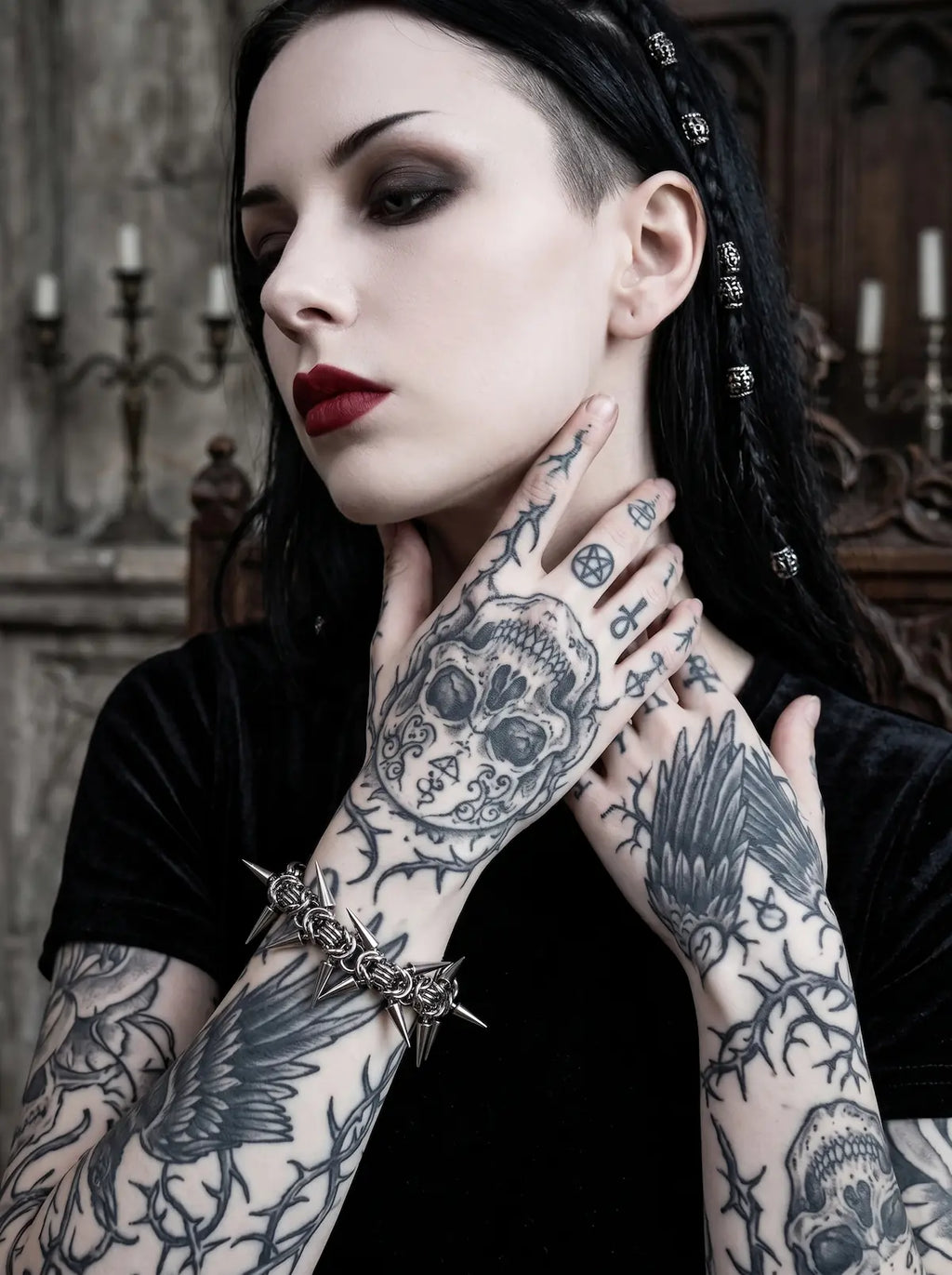 Punk Thorn Spine Bracelet image 6