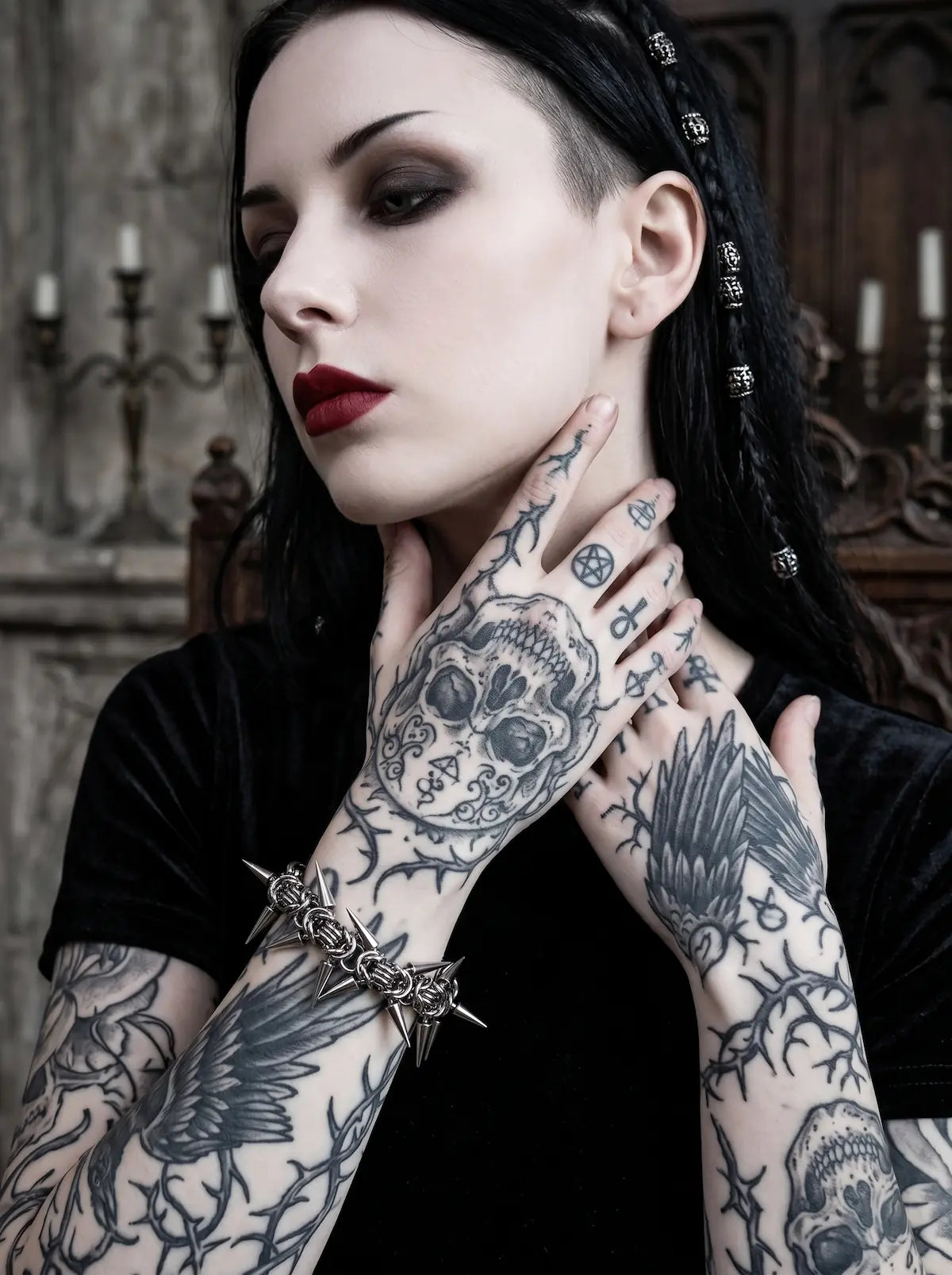 Punk Thorn Spine Bracelet image 6