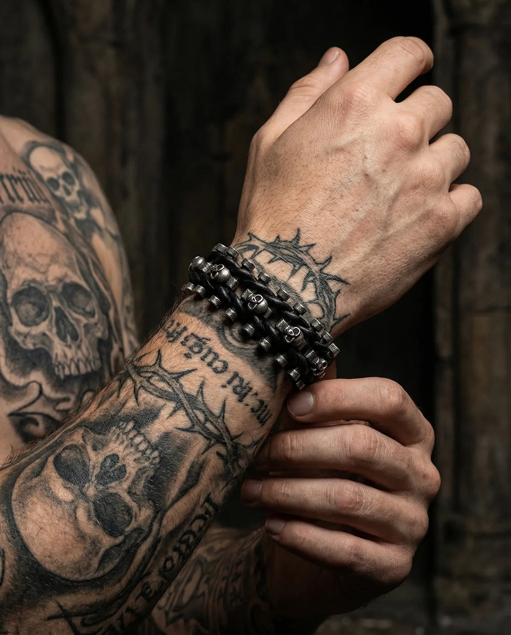 Twin Skull Cable Bracelet image 6