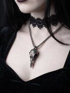 Omen Raven Skull Pendant Necklace image 7