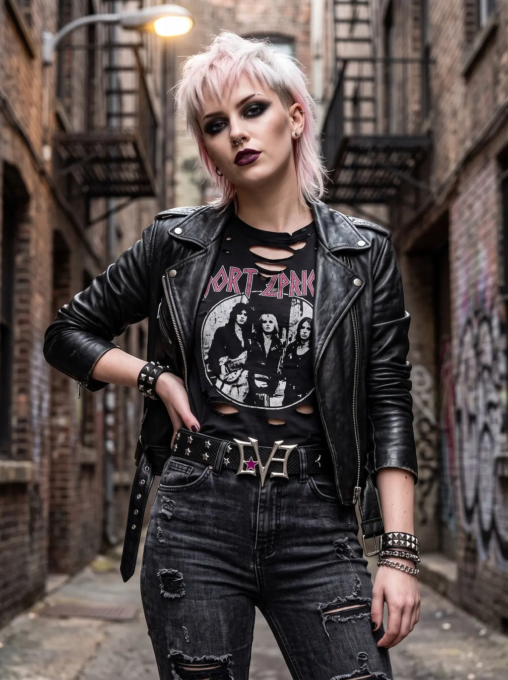 Voidstar Double Grommet Punk Belt image 5