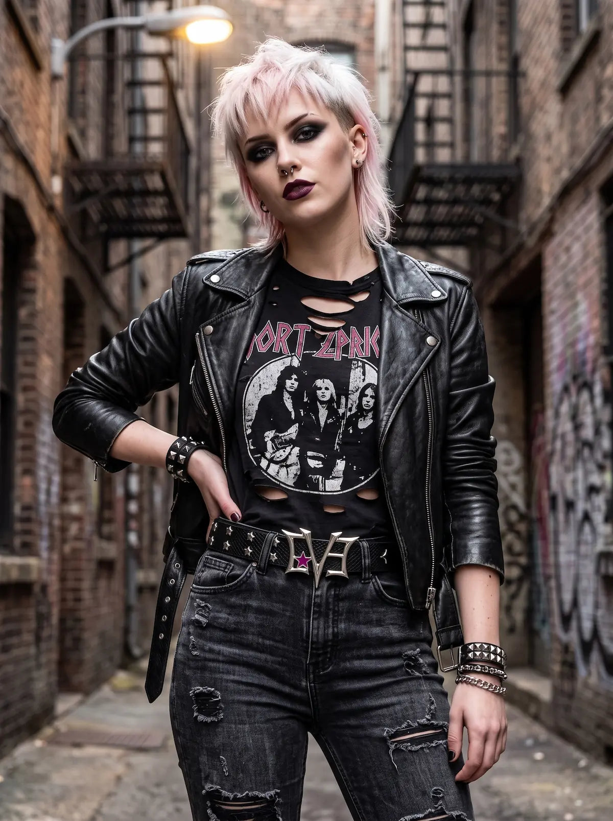 Voidstar Double Grommet Punk Belt image 5
