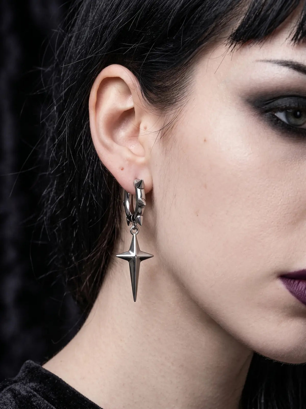 Punk Spiked Star Earrings image 4