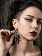 Punk Caltrop Spike Earrings image 5