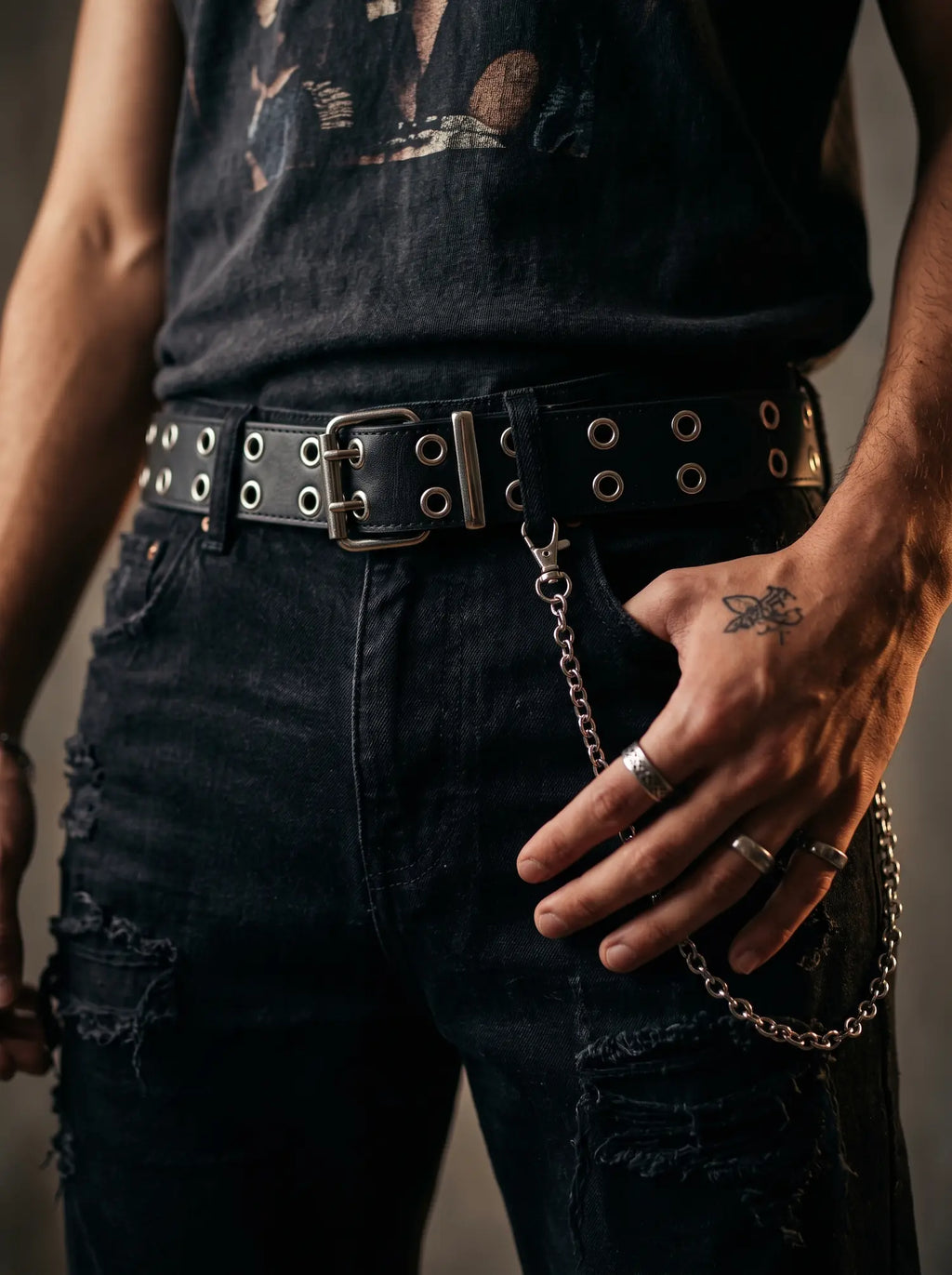 Ironbound Double Grommet Punk Belt image 8