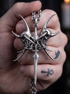 Twin Demon Skull Pendant image 3