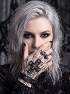 Batwing Skull Hand Chain image 1