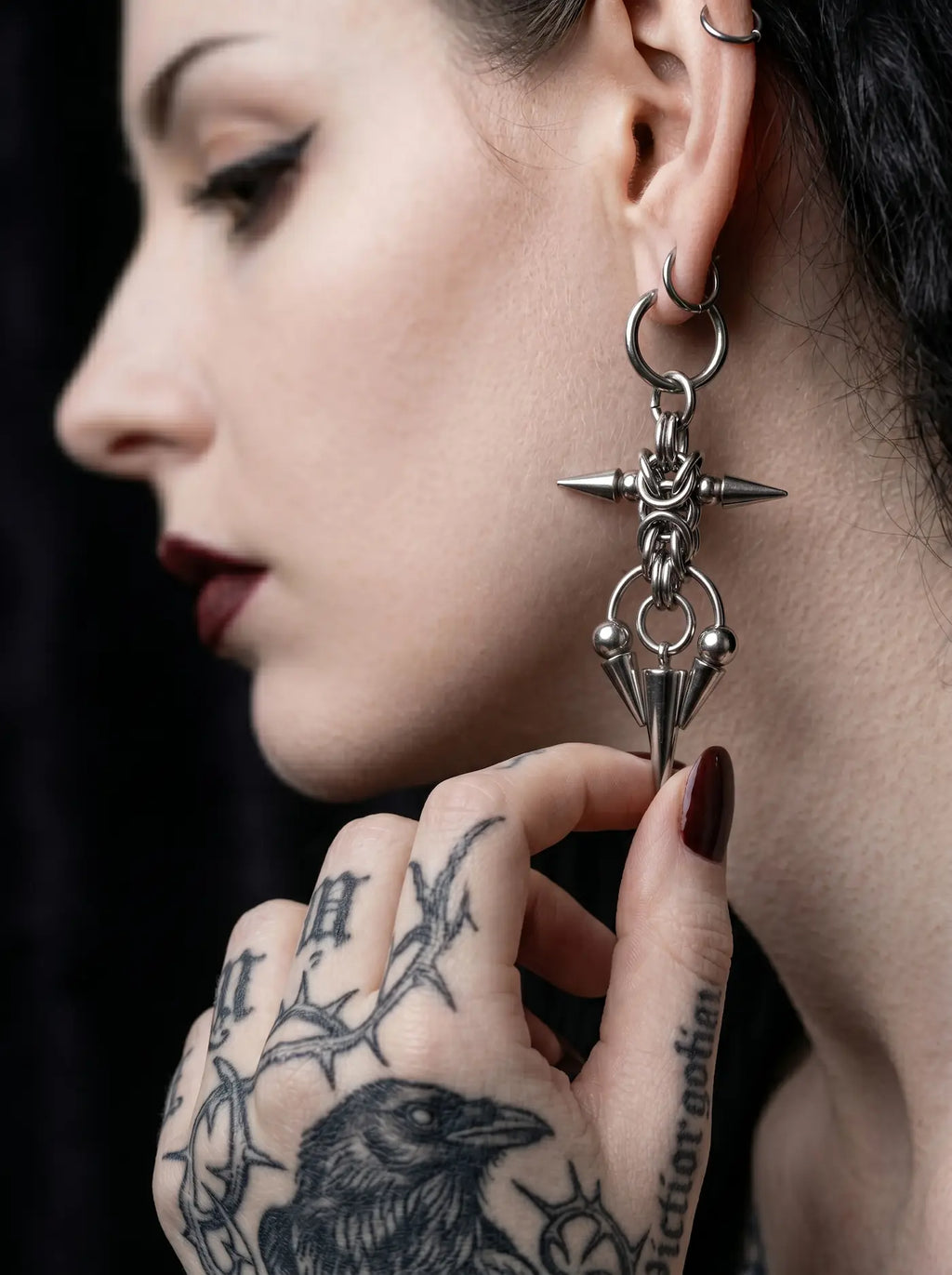 Punk Trident Earrings image 2
