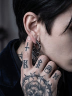 Gothic Serpent Hoop Earrings image 1