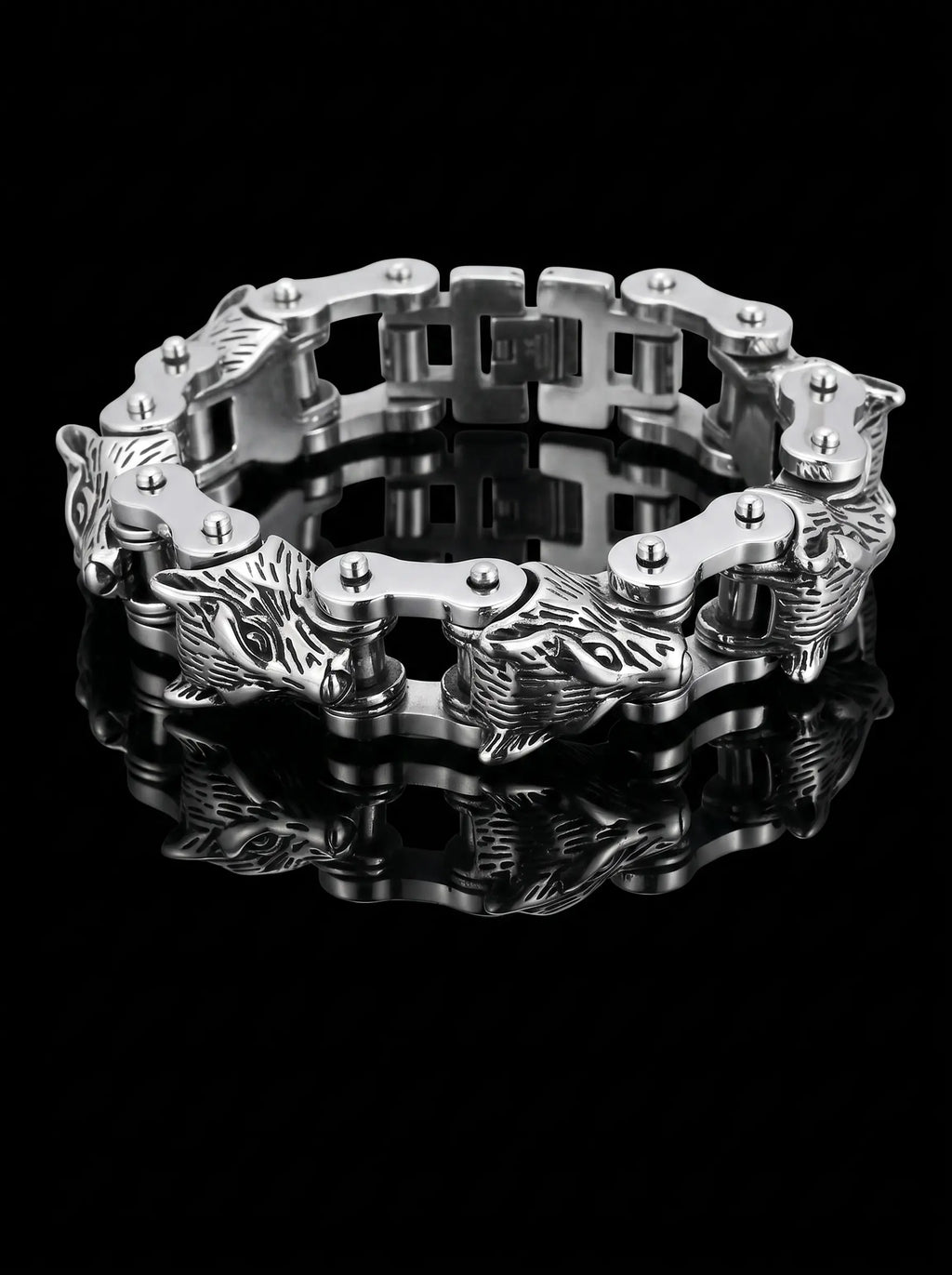 Fenrir Forge Wolf Chain Bracelet image 0