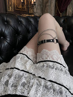 Heart Chain Leather Garter image 6