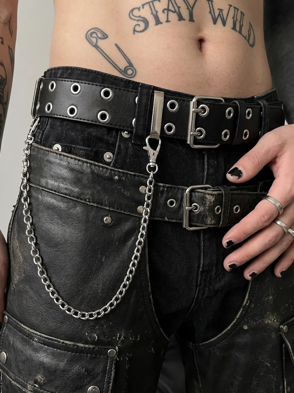 Ironbound Double Grommet Punk Belt image 9