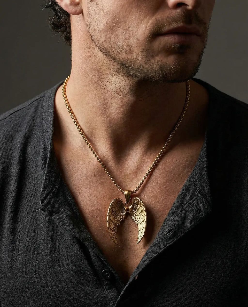 Punk Angel Wing Pendant Necklace image 4