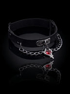 Crimson Heart Leather Garter image 0