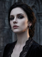 Gothic Serpent Hoop Earrings image 4