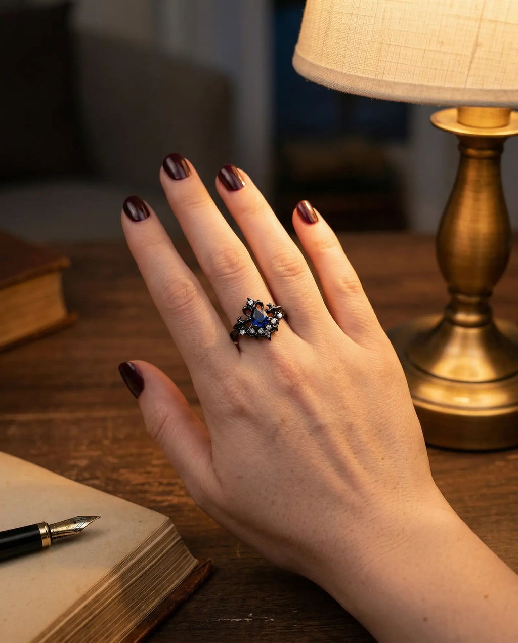 Midnight Tear Cross Ring image 5