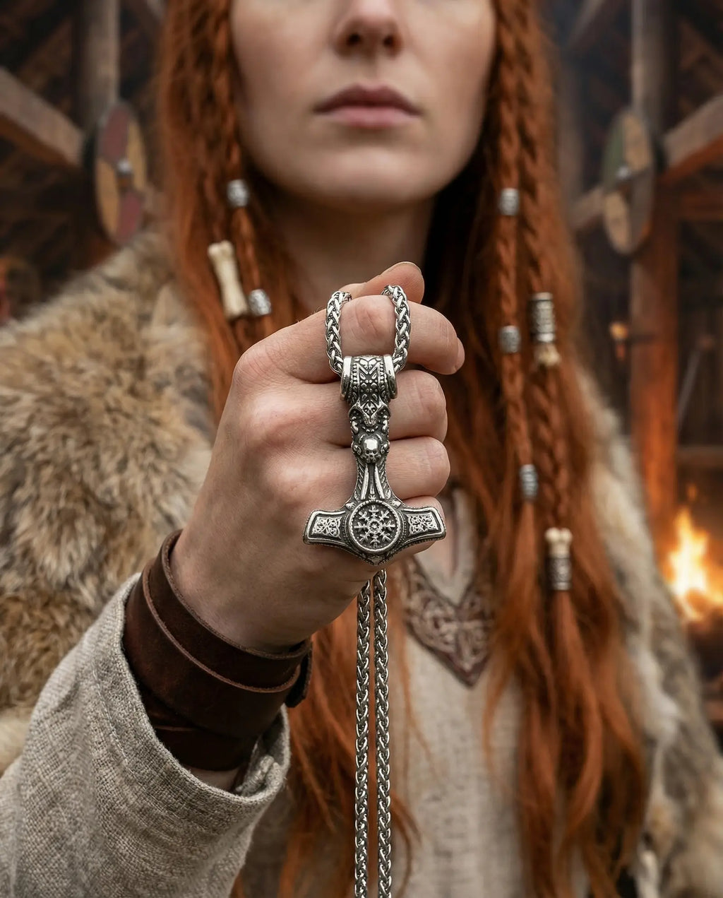 Thor Hammer Pendant Necklace image 1