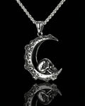 Crescent Skull Pendant Necklace image 0