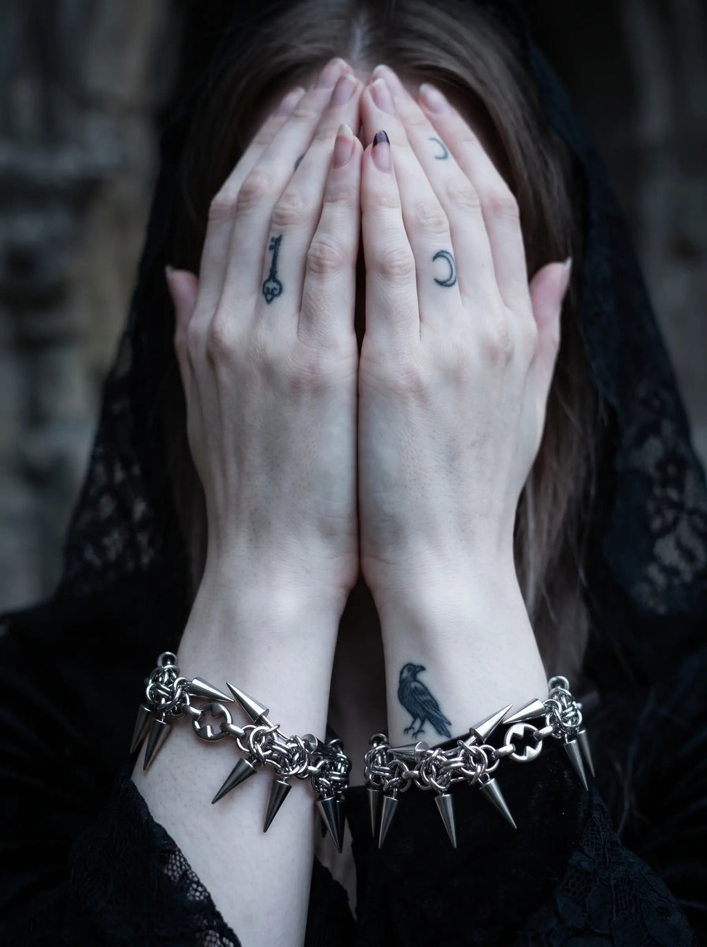 Thornbound Gothic Spiked Chain Bracelet image 5