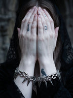 Thornbound Gothic Spiked Chain Bracelet image 5