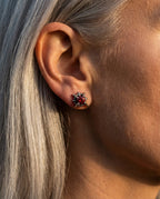 Punk Diamond Cross Flower Earrings image 4