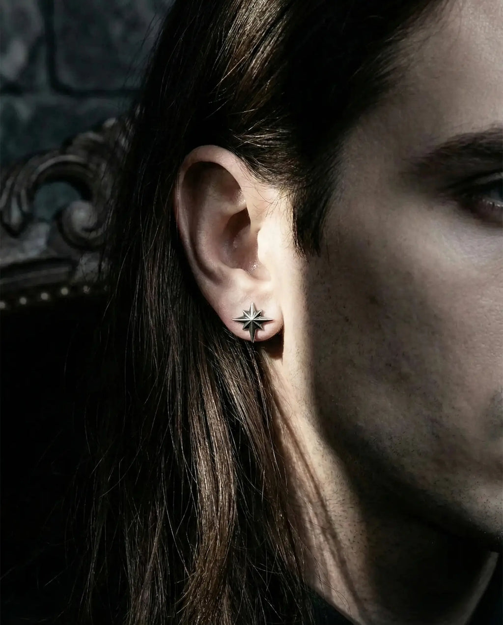 Punk Octagonal Star Earrings image 3