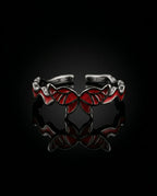 Crimson Butterfly Open Ring image 6