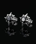 Punk Diamond Cross Flower Earrings image 0