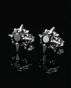 Punk Diamond Cross Flower Earrings image 0