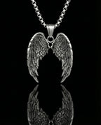Punk Angel Wing Pendant Necklace image 0