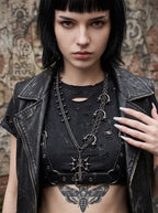 Voidthorn Armored Gothic Cross Necklace image 2