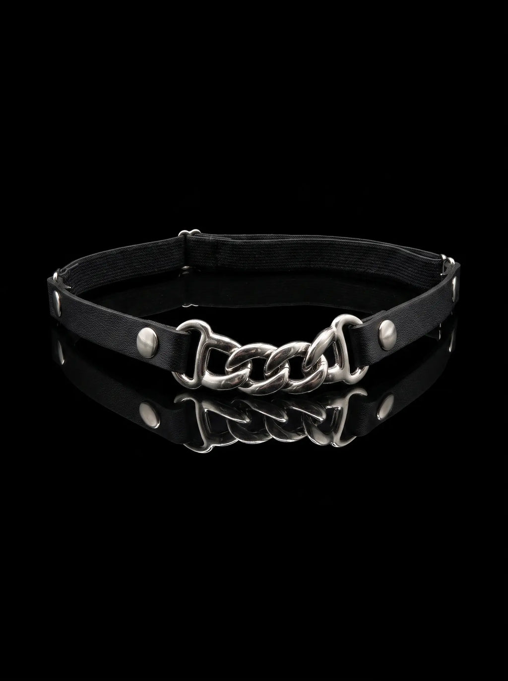 Chunky Link Leather Garter image 0