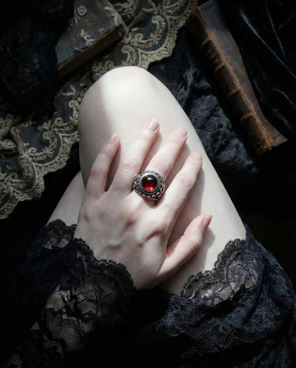 Vintage Sanskrit Agate Ring image 3