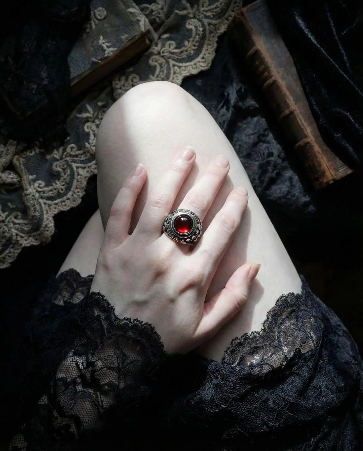 Vintage Sanskrit Agate Ring image 3