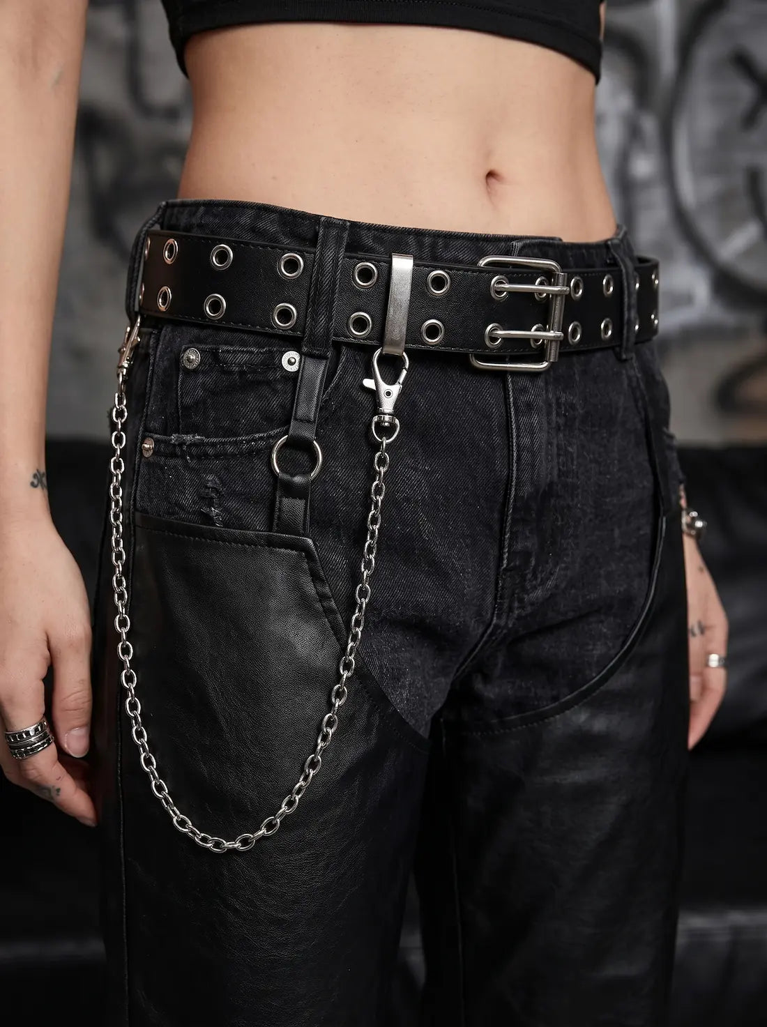 Ironbound Double Grommet Punk Belt image 7